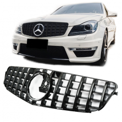 Εμπρόσθια μάσκα Panamericana AMG look για Mercedes-Benz C-Class (W204, S204)